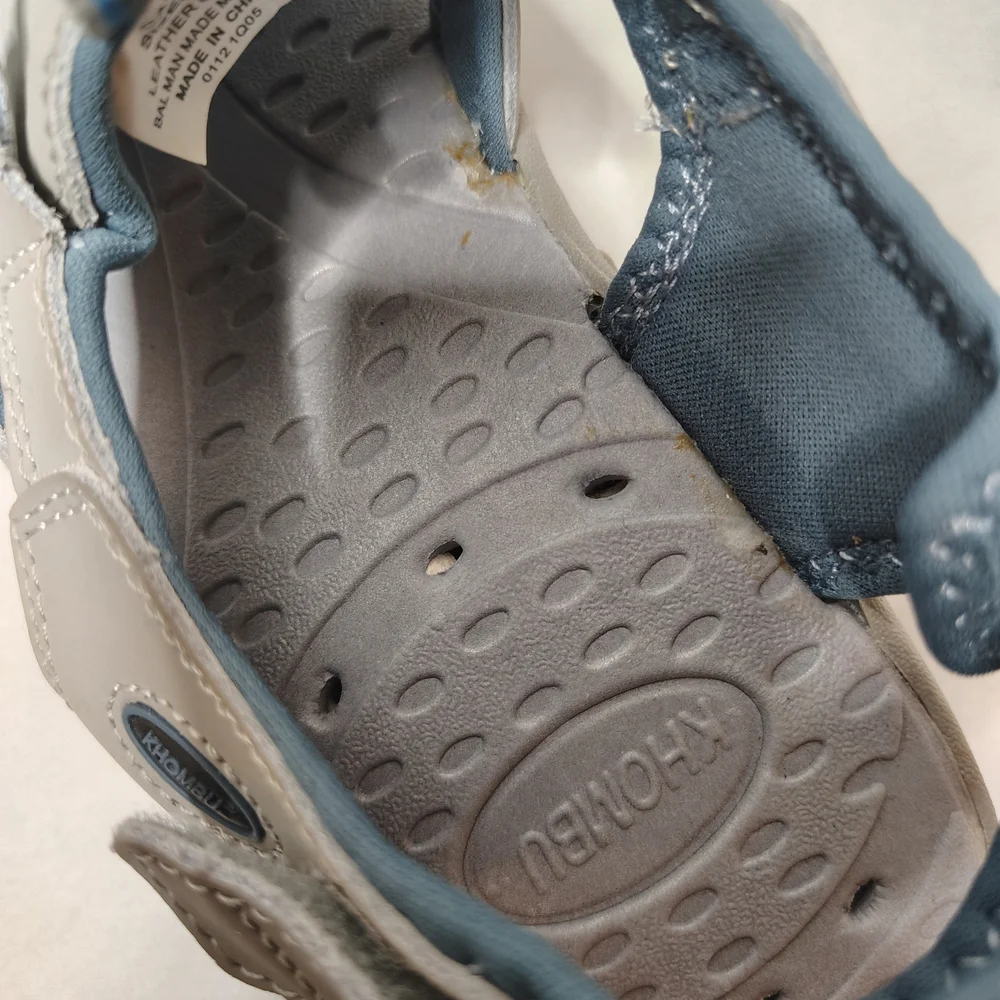 Khombu Water Hiking Gray Blue Women's Shoes Size 10 Medium Leather Upper